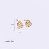 1 Pair Simple Style Semicircle Plating Copper 18k Gold Plated White Gold Plated Ear Studs sku image 3