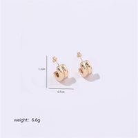 1 Pair Simple Style Semicircle Plating Copper 18k Gold Plated White Gold Plated Ear Studs main image 2