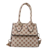 Women's Pu Leather Lingge Vintage Style Square Flip Cover Handbag sku image 3