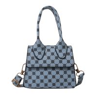 Women's Pu Leather Lingge Vintage Style Square Flip Cover Handbag sku image 5