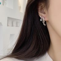 1 Pair Elegant Bow Knot Alloy White Gold Plated Ear Studs main image 2