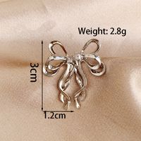 1 Pair Elegant Bow Knot Alloy White Gold Plated Ear Studs sku image 1