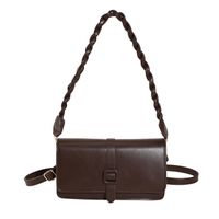 Women's Pu Leather Solid Color Streetwear Square Flip Cover Shoulder Bag Crossbody Bag sku image 2