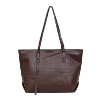 Women's Pu Leather Solid Color Streetwear Square Zipper Tote Bag sku image 4