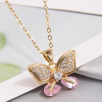 Simple Style Heart Shape Copper Inlay Zircon Pendant Necklace main image 4