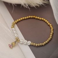 Simple Style Commute Cartoon Character Copper Plating Inlay Zircon 18k Gold Plated Bracelets sku image 1