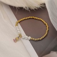 Simple Style Commute Cartoon Character Copper Plating Inlay Zircon 18k Gold Plated Bracelets main image 3