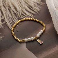 Simple Style Commute Cartoon Character Copper Plating Inlay Zircon 18k Gold Plated Bracelets main image 4