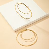 Wholesale Jewelry Classic Style Solid Color Alloy Ferroalloy 14k Gold Plated Plating Hoop Earrings main image 3