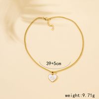 Simple Style Heart Alloy Patchwork No Inlaid Women's Necklace main image 7