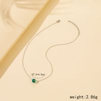 European And American New Fashion Square Heart Crystal Pendent Multilayer Necklace Wholesale main image 7