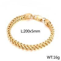 Basic Geometric Solid Color Titanium Steel Plating Chain 18K Gold Plated Men's Necklace sku image 2