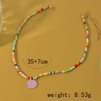 Bohemian Smiley Face Beaded Alloy Necklace 1 Piece main image 7