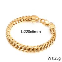 Basic Geometric Solid Color Titanium Steel Plating Chain 18K Gold Plated Men's Necklace sku image 4