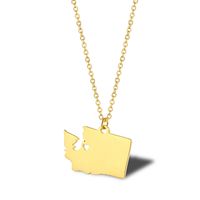 304 Stainless Steel 18K Gold Plated Simple Style Commute Plating Solid Color Pendant Necklace main image 3