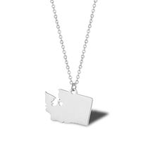 304 Stainless Steel 18K Gold Plated Simple Style Commute Plating Solid Color Pendant Necklace sku image 1