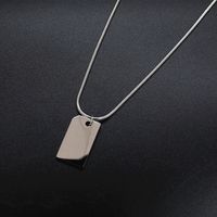 304 Stainless Steel 18K Gold Plated Hip-Hop Plating Color Block Pendant Necklace main image 3