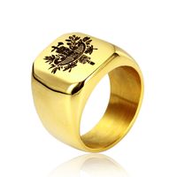 Simple Style Geometric 304 Stainless Steel Plating 18K Gold Plated Men's Rings main image 6
