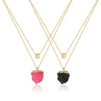 304 Stainless Steel 18K Gold Plated Simple Style Inlay Heart Shape Crystal Pendant Necklace main image 3