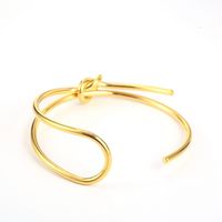 Hip-Hop Retro Knot 304 Stainless Steel 18K Gold Plated Bangle In Bulk main image 4