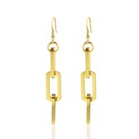 1 Pair Modern Style Geometric Plating 304 Stainless Steel 18K Gold Plated Drop Earrings main image 4