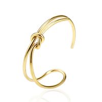 Hip-Hop Retro Knot 304 Stainless Steel 18K Gold Plated Bangle In Bulk sku image 2