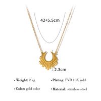 Wholesale French Style Commute Geometric Stainless Steel Titanium Steel Plating 18k Gold Plated Pendant Necklace main image 7