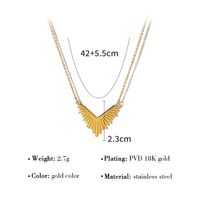 Ig Style French Style Geometric Stainless Steel Titanium Steel Plating 18k Gold Plated Pendant Necklace main image 7