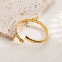 Retro Streetwear Solid Color Stainless Steel Plating 18k Gold Plated sku image 3