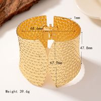 Simple Style Roman Style Solid Color Ferroalloy Plating 14k Gold Plated Women's Bangle main image 5