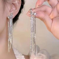 1 Pair Simple Style Classic Style Star Inlay Alloy Rhinestones Drop Earrings main image 4