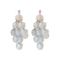 1 Pair Simple Style Flower Patchwork Alloy Drop Earrings main image 6
