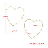 1 Pair Fashion Heart Shape Plating Alloy Earrings main image 8