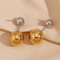 1 Pair Simple Style Classic Style Color Block Plating Stainless Steel 18k Gold Plated Ear Studs main image 1