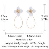 Fashion Flower Alloy Stoving Varnish Women's Drop Earrings 1 Pair main image 7