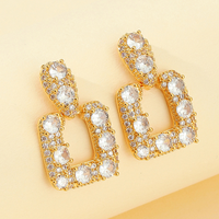 1 Pair Lady Modern Style Simple Style Geometric Inlay Copper Zircon Earrings main image 3