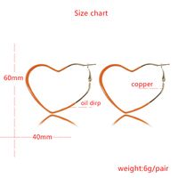 1 Pair Fashion Round Heart Shape Alloy Gold Plated Women's Hoop Earrings main image 7