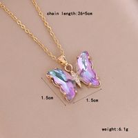 Simple Style Butterfly Alloy Inlay Zircon Women's Pendant Necklace main image 7