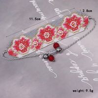 IG Style Heart Shape Flower Glass Knitting Women's Bracelets main image 2
