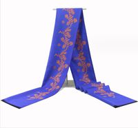 Women's Chinoiserie Ethnic Style Peacock Flower Imitation Cashmere Cotton Tassel Scarf sku image 7