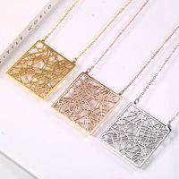 304 Stainless Steel 18K Gold Plated Simple Style Classic Style Plating Solid Color Pendant Necklace main image 5