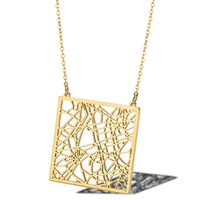 304 Stainless Steel 18K Gold Plated Simple Style Classic Style Plating Solid Color Pendant Necklace sku image 2