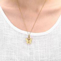 304 Stainless Steel 18K Gold Plated Hip-Hop Retro Plating Butterfly main image 5