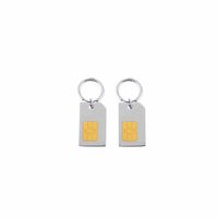 Hip-Hop Retro Color Block 304 Stainless Steel Plating 18K Gold Plated Men's Earrings Necklace main image 3