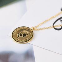 304 Stainless Steel 18K Gold Plated Hip-Hop Retro Plating Letter Pendant Necklace main image 3