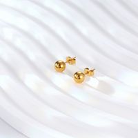 1 Pair Basic Solid Color Plating 304 Stainless Steel 18K Gold Plated Ear Studs main image 1