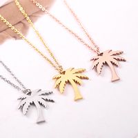 304 Stainless Steel 18K Gold Plated Simple Style Plating Solid Color Pendant Necklace main image 5