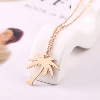 304 Stainless Steel 18K Gold Plated Simple Style Plating Solid Color Pendant Necklace main image 1