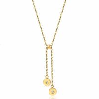 304 Stainless Steel 18K Gold Plated Simple Style Commute Plating Solid Color Layered Necklaces main image 6