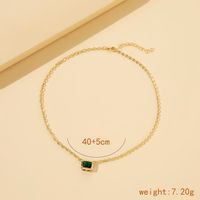 1 Piece Simple Style Geometric Alloy Plating Zircon Women's Pendant Necklace main image 5